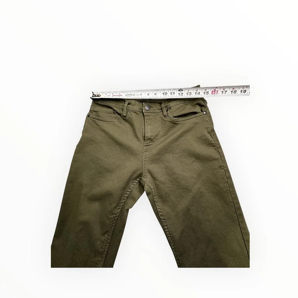 Jachs NY Mens Olive Green Stretch Twill Slim Straight‎ Pants 32x34 1529151